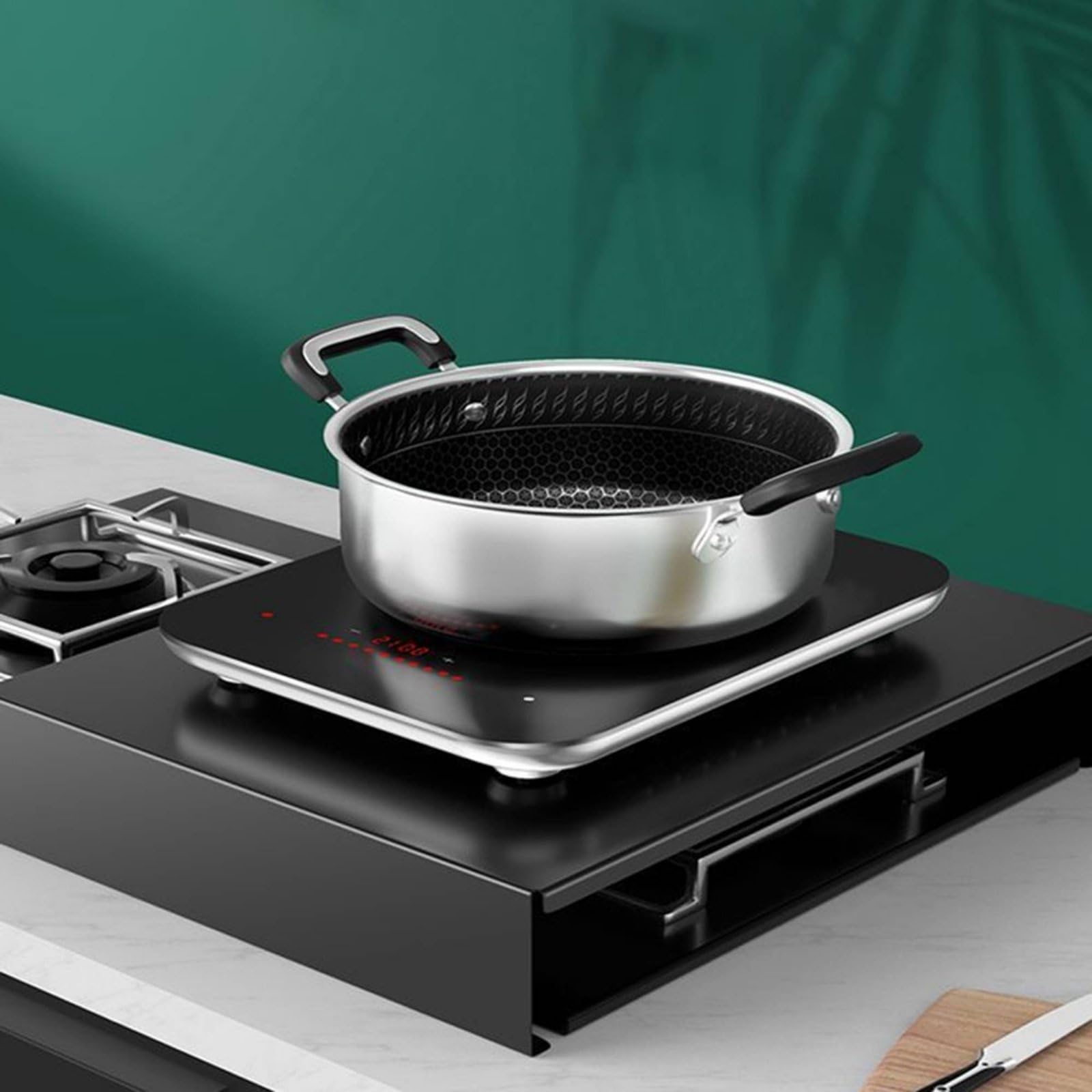 Rejilla para Cocina Organizador Soporte Estante Cubierta Protectora Superficie Inoxidable Impermeable Fácil de Limpiar Adecuada para Apartamentos, 40-48-9-1-0