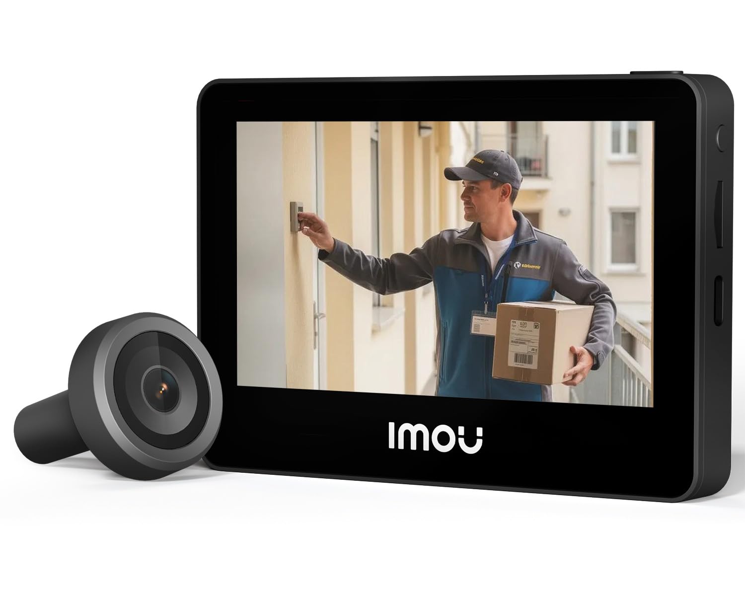 Imou Mirilla Digital de Puerta con Modo AOV (Siempre en Vídeo) – Cámara 5MP Ultra HD, Pantalla a Color de 4.3", WiFi 2,4/5GHz, Detección de Personas, 4800mAh Batería Recargable, Máscara de Privacidad