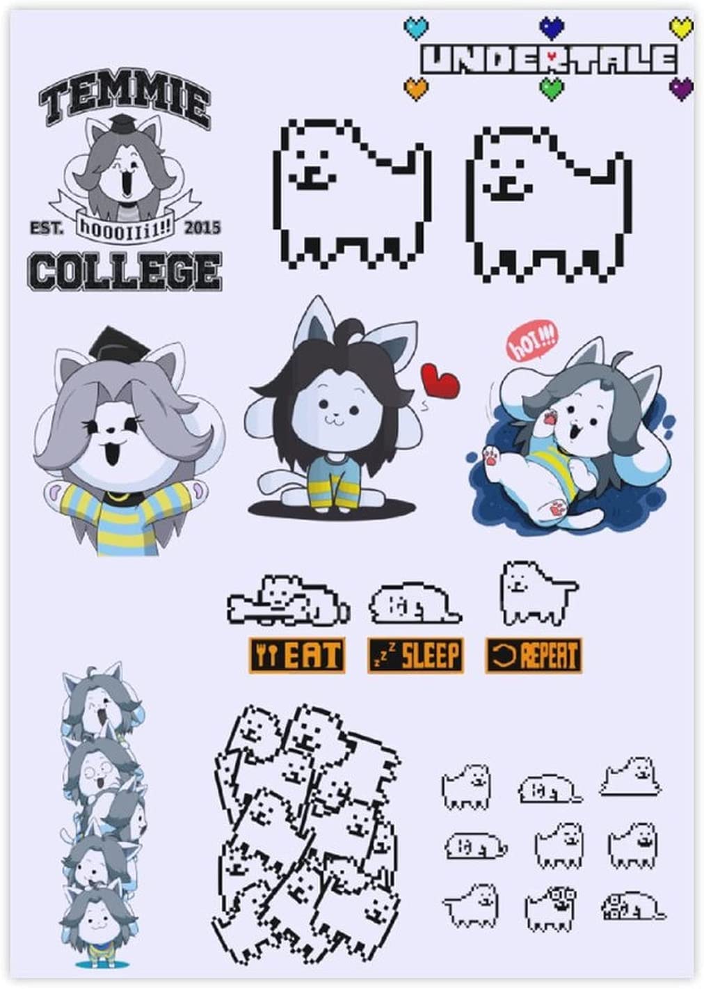 Amazon.co.jp: ステッカーセット アンダーテール 犬 アンダーテール