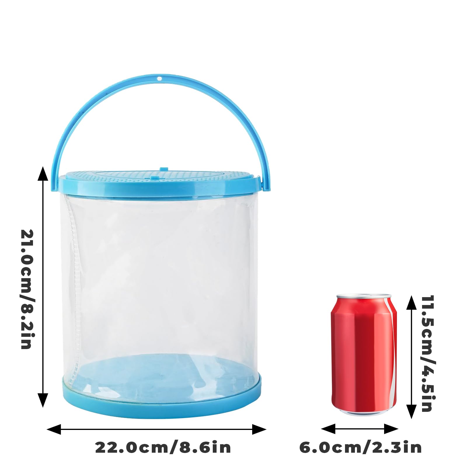 Dnoifne Acuario Pequeño Plegable, Tanque de Agua Portátil para Peces, Contenedor para Transporte, Pecera de Plástico, Ideal para Principiantes y Captura y Suelta