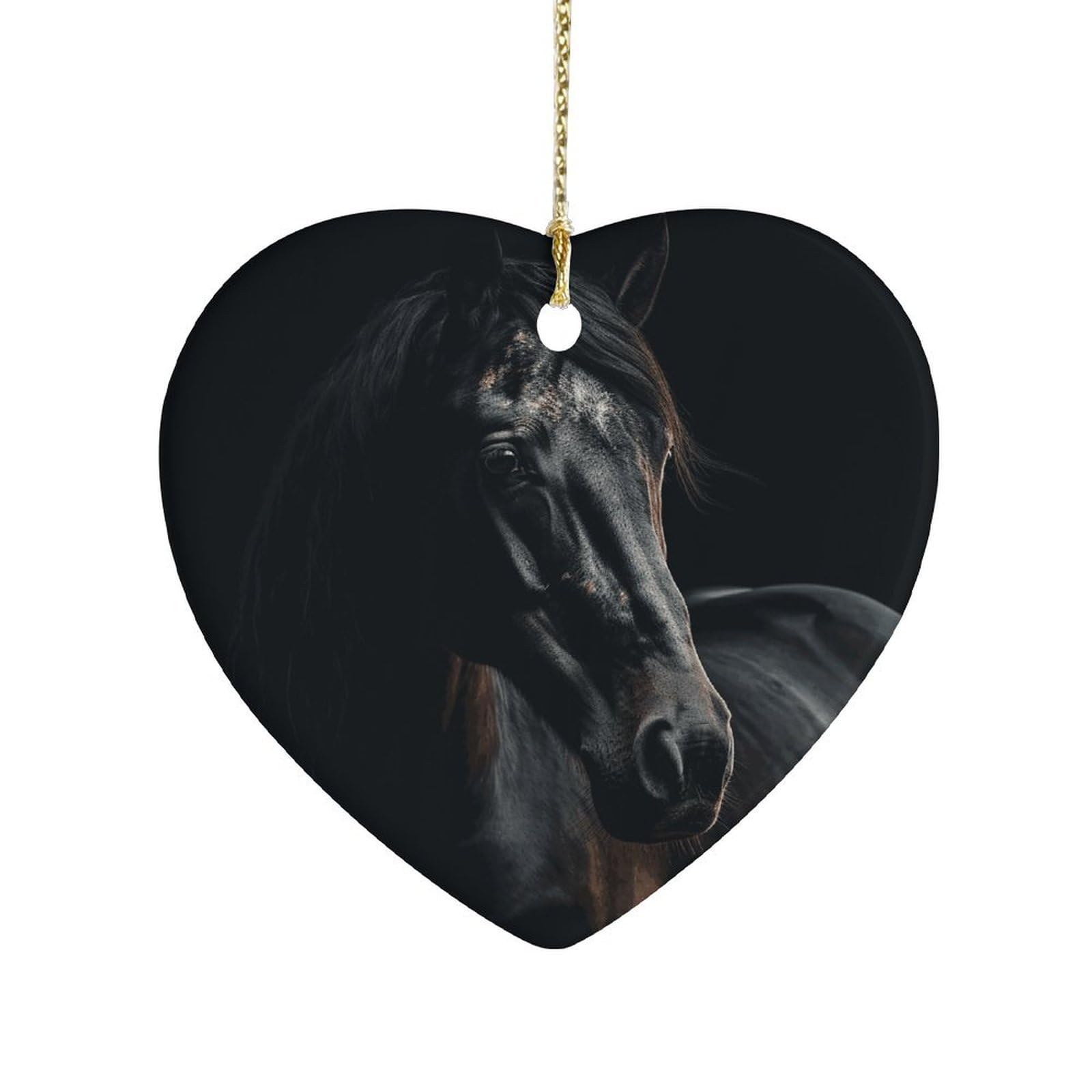 Fekiloot Style A Dark Horse Ceramic Ornament Home Decor Keepsake