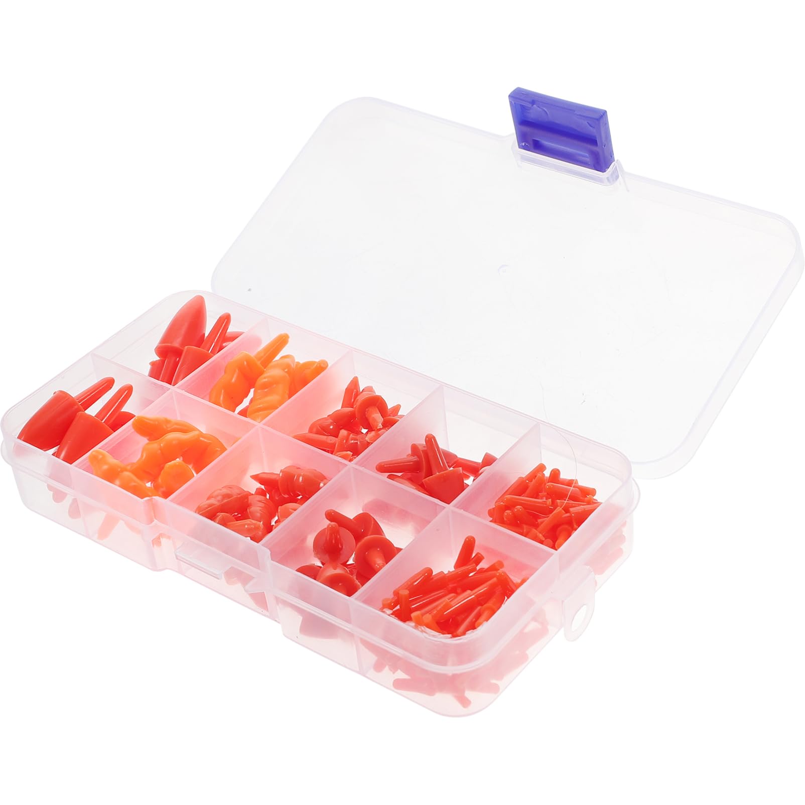 Operitacx160pcs Snowman Nose, Plastic Red Nose Carrot Nose, Christmas Snowman Nose Xmas Decoration