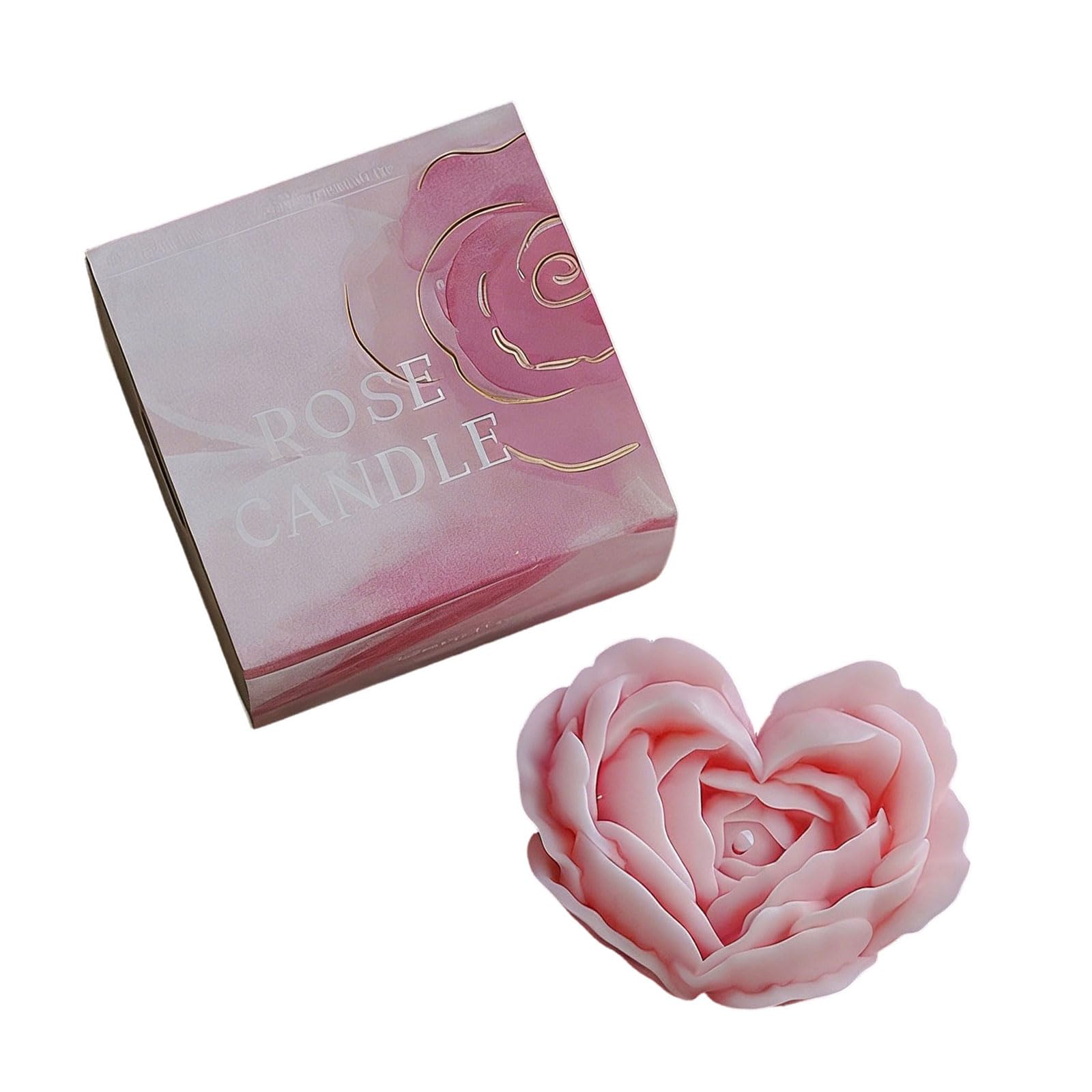 ZEPFJHE Rose Heart Shape Scented Soy Wax for Home Decor Stress Relief Heart Rose Scented
