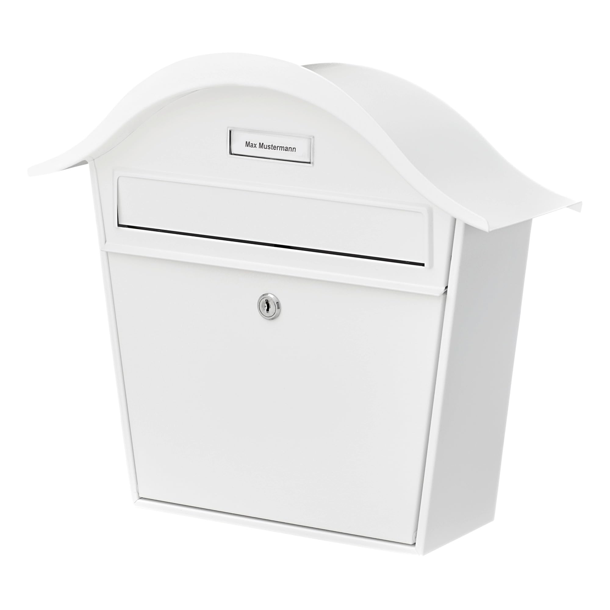 Burg Wächter HOLIDAY 5842 W Steel Letterbox Galvanised White 2 Keys