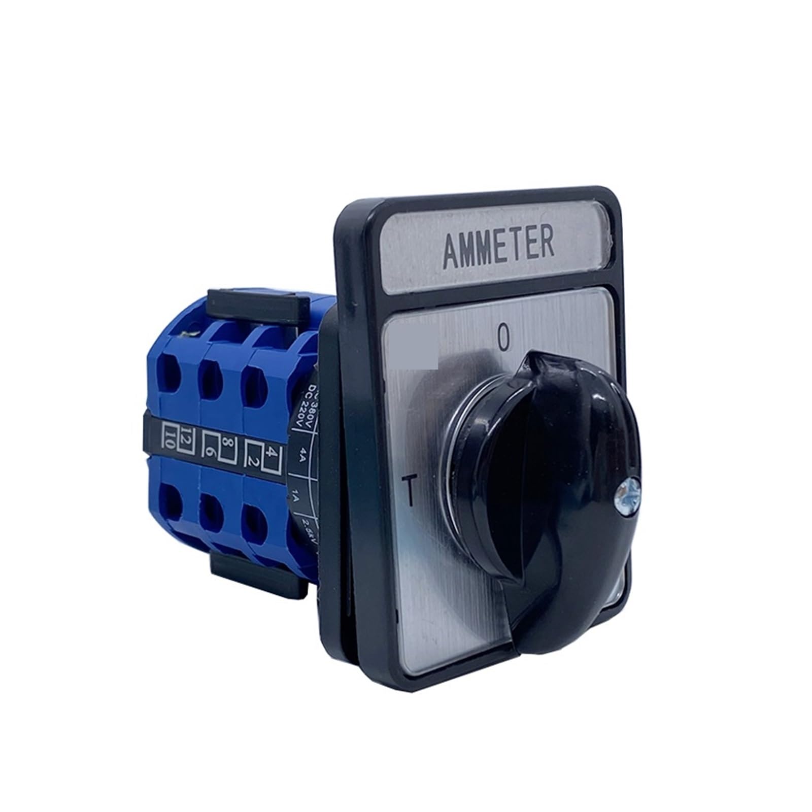 ZDVHOMCB Selector Ammeter Changeover Rotary Cam Switch 20A Four Position 3 Poles Control electronic starter Silver