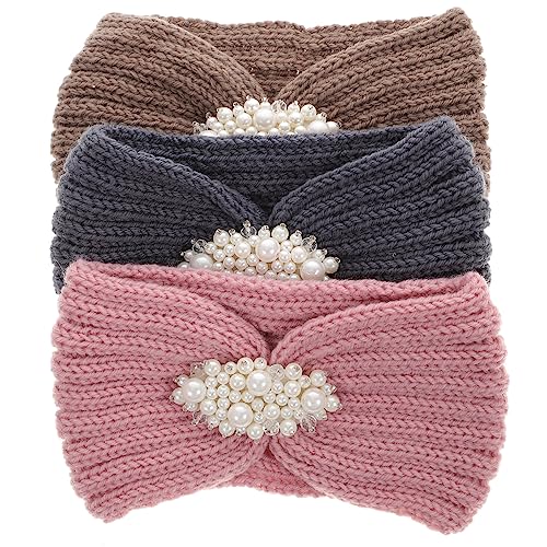 LIFKOME Comfy Knitted Women Headbands 3pcs Warm Bandanas Fashionable Turban Headwrap Hair Accessories