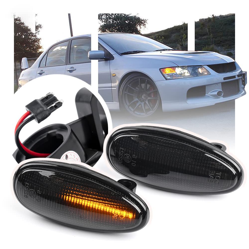 NSLUMO Led Sequential Side Indicators Light For Mitsubishi Lancer EVO Evolution V VI VII VIII IX Outlander LED Dynamic Side Marker Turn Signal Blinker Repeater Lamp