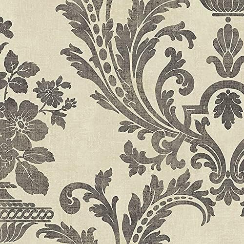 CONCORD WALLCOVERINGS ™ Classic Wallpaper Roll 56 Sq Ft, Stripes & Textures Design in Purple & Cream, Non-Self-Adhesive, Lightly Textured Surface – 32.8ft x 21in (10m x 53cm) WP5