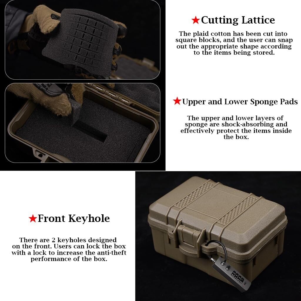 TS TAC-SKY Boîte de Rangement Tactique avec Mousse Personnalisable pour Airsoft Paintball CS Game