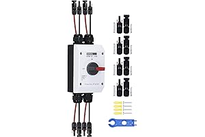 DIHOOL Solar Panel Dual Disconnect Switch, 2x32 Amp 2 String DC 1200V...