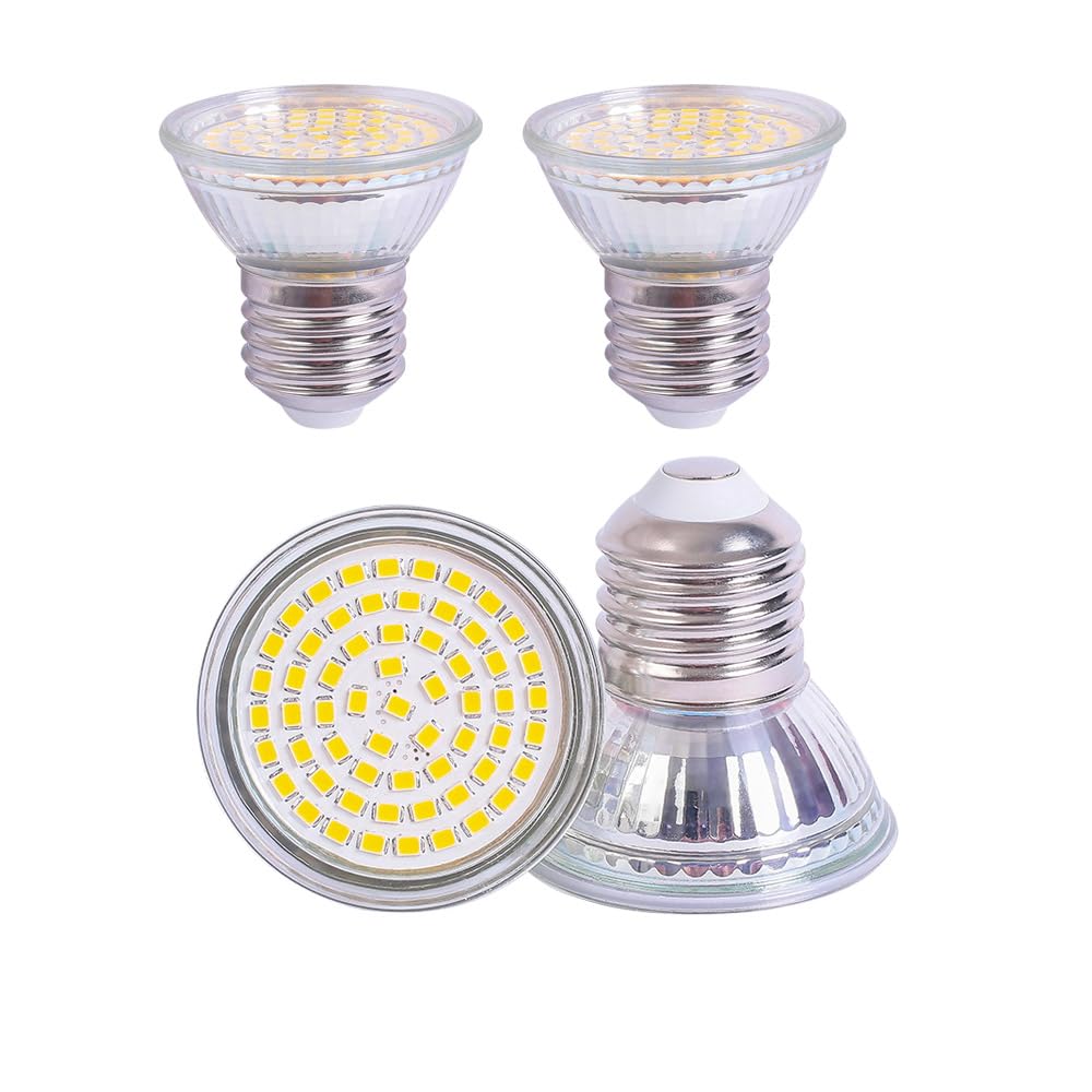 ukzboss Par16 E27 E26 5w led Bulb 85-265V 120V Non-dimmable 3000K Warm White Led Spotlight Bulb Equivalent to 50W Halogen Bulb for Tracking Fixture 4packs (Warm White 3000K)