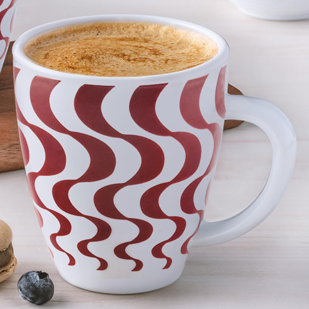 Waves Brown 390 ml Mug, Microwave Safe, Chip Resistant