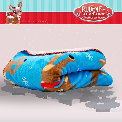 Miniatura 5 de Franco Rudolph The Red Nose Reindeer Holiday Christmas - Manta sherpa de felpa suave, 46 x 60 pulgadas, (producto oficial)