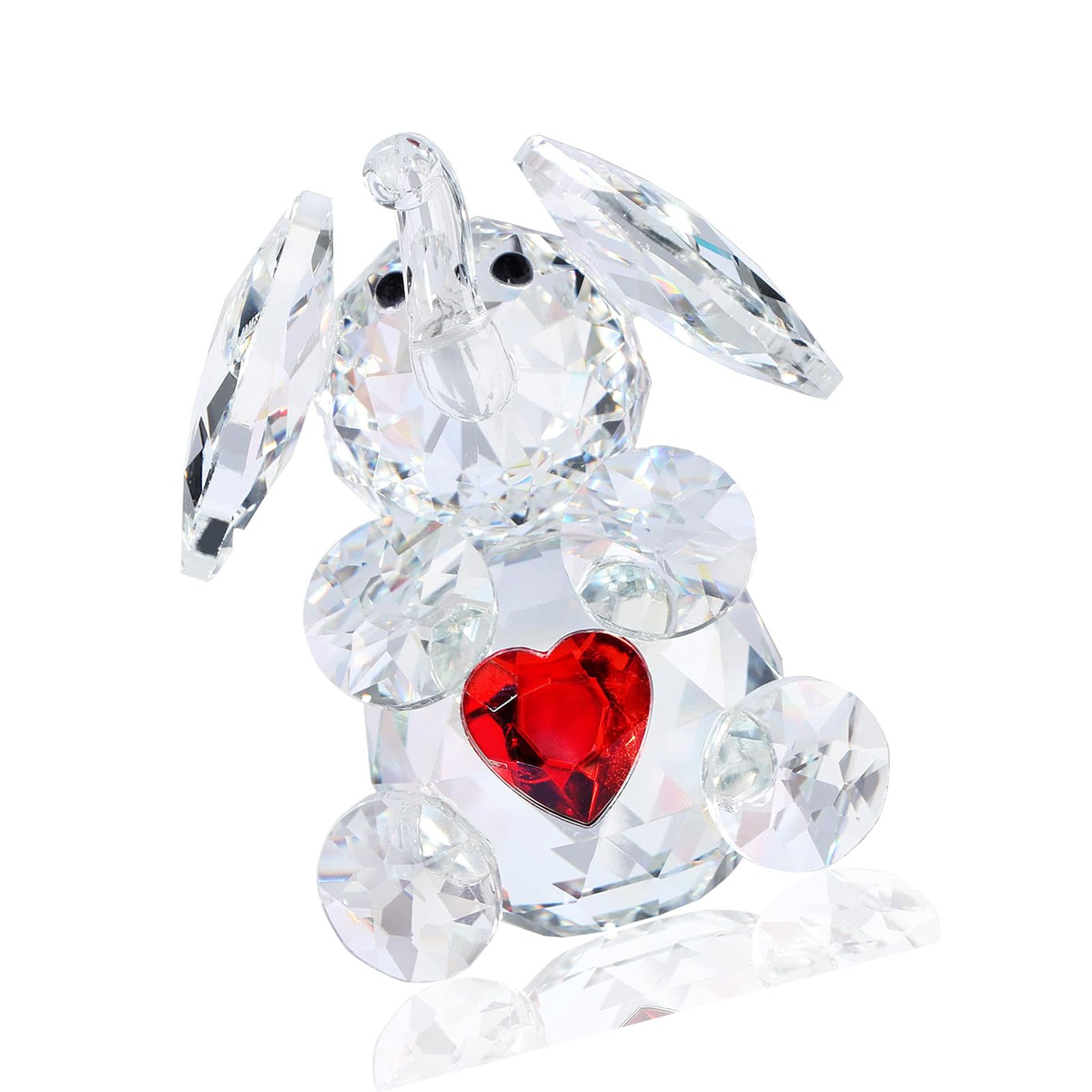Piceioep Crystal Elephant Figurines Collectible Gift Glass Lucky Animal Paperweight Ornament Home Decors Table Centerpieces Animal Sculptures Home Decors