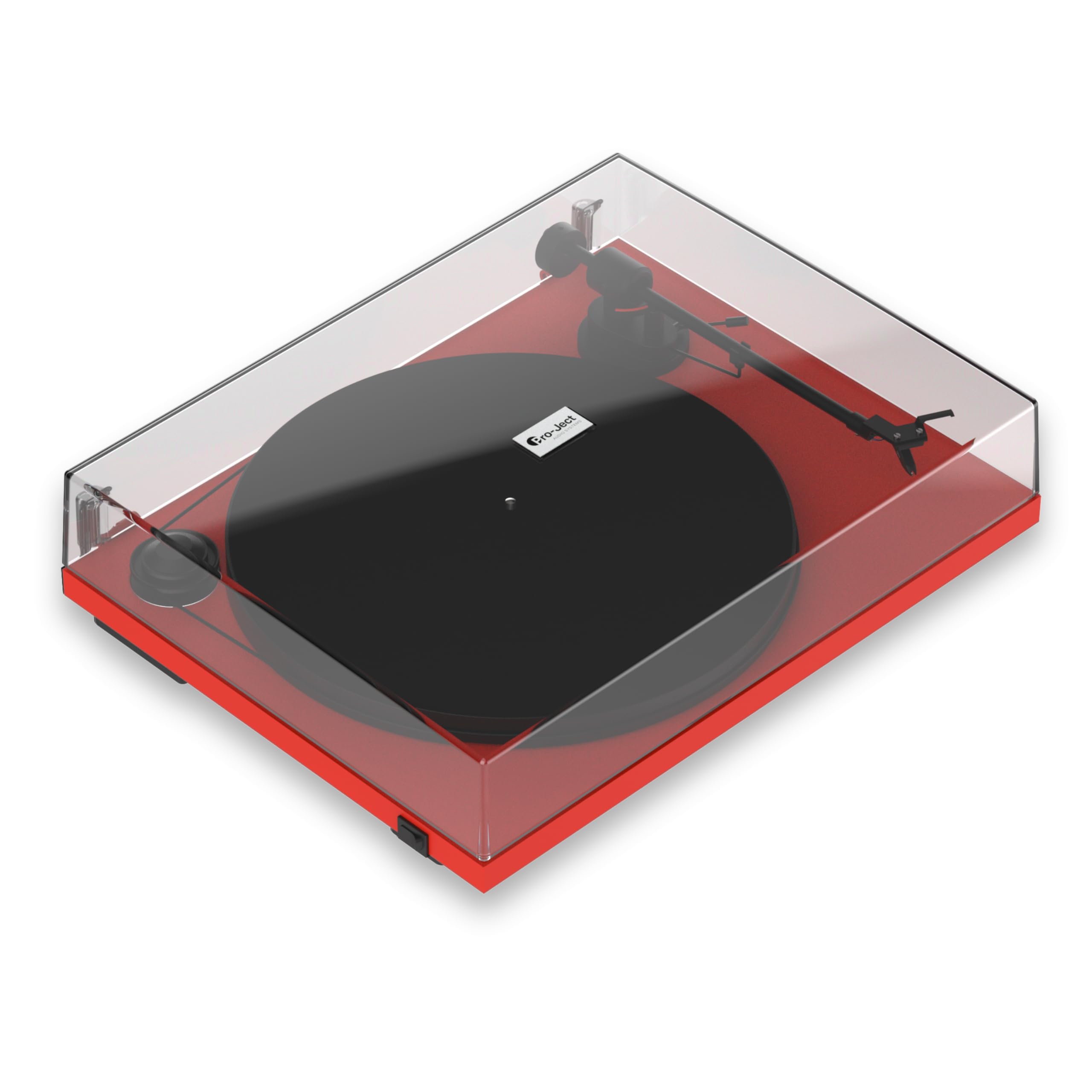 Pro-Ject Primary E Phono - Plug & Play Plattenspieler mit Vorstufe, Rot | Manueller Riemenantrieb für Hi-Fi Klang, Ortofon Tonabnehmer, handgefertigt in Europa für audiophilen Musikgenuss in Stereo