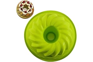 Gugelhupf Style Cake Mould: Nonstick Swirl Kougolf Style Mold, Ring Cake Tin, 9"