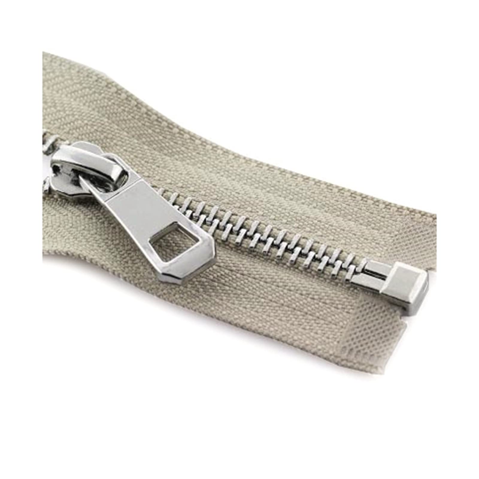Zip Repair Set, Multicolor Zippers,1Pcs 5# Metal Zipper 35-85cm Open-End Zipper for Sewing Down Jacket Coat Pocket Bags DIY Clothing Accessories, Gray, 75cm (Color : 65cm, Size : Khaki)