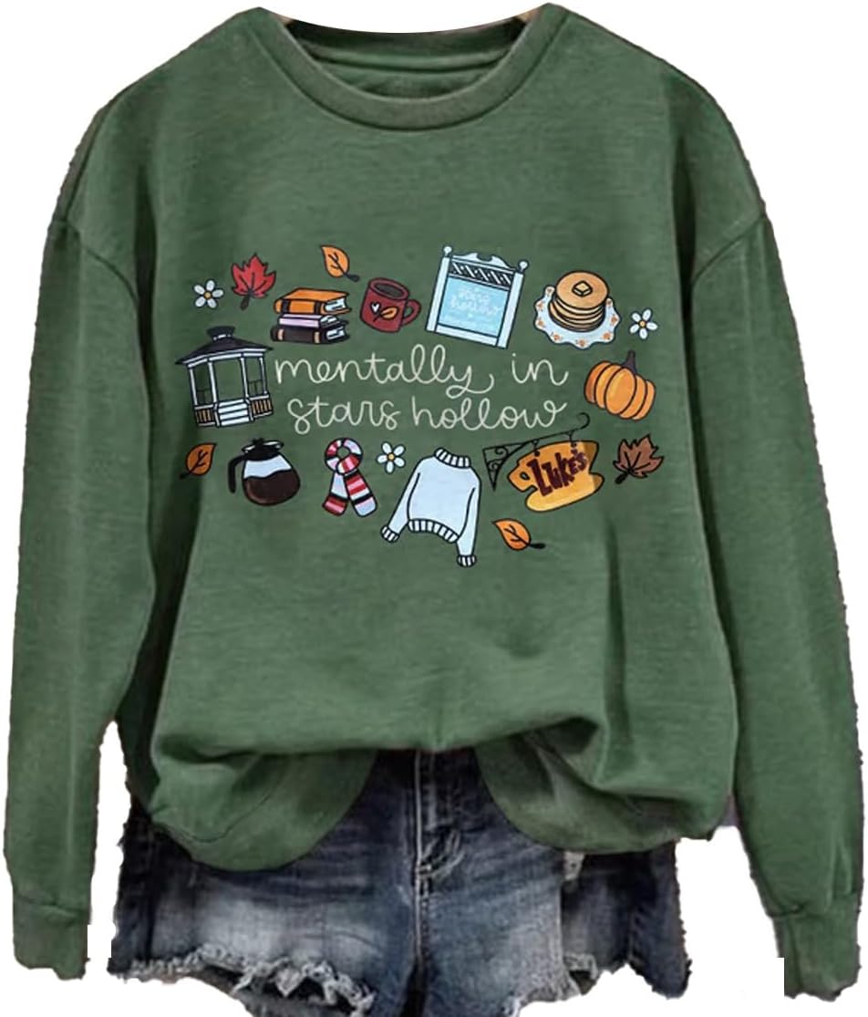 Women's Mentally In Stars Hollow Shirt Halloween Luke's Diner Merchandise Hoodie