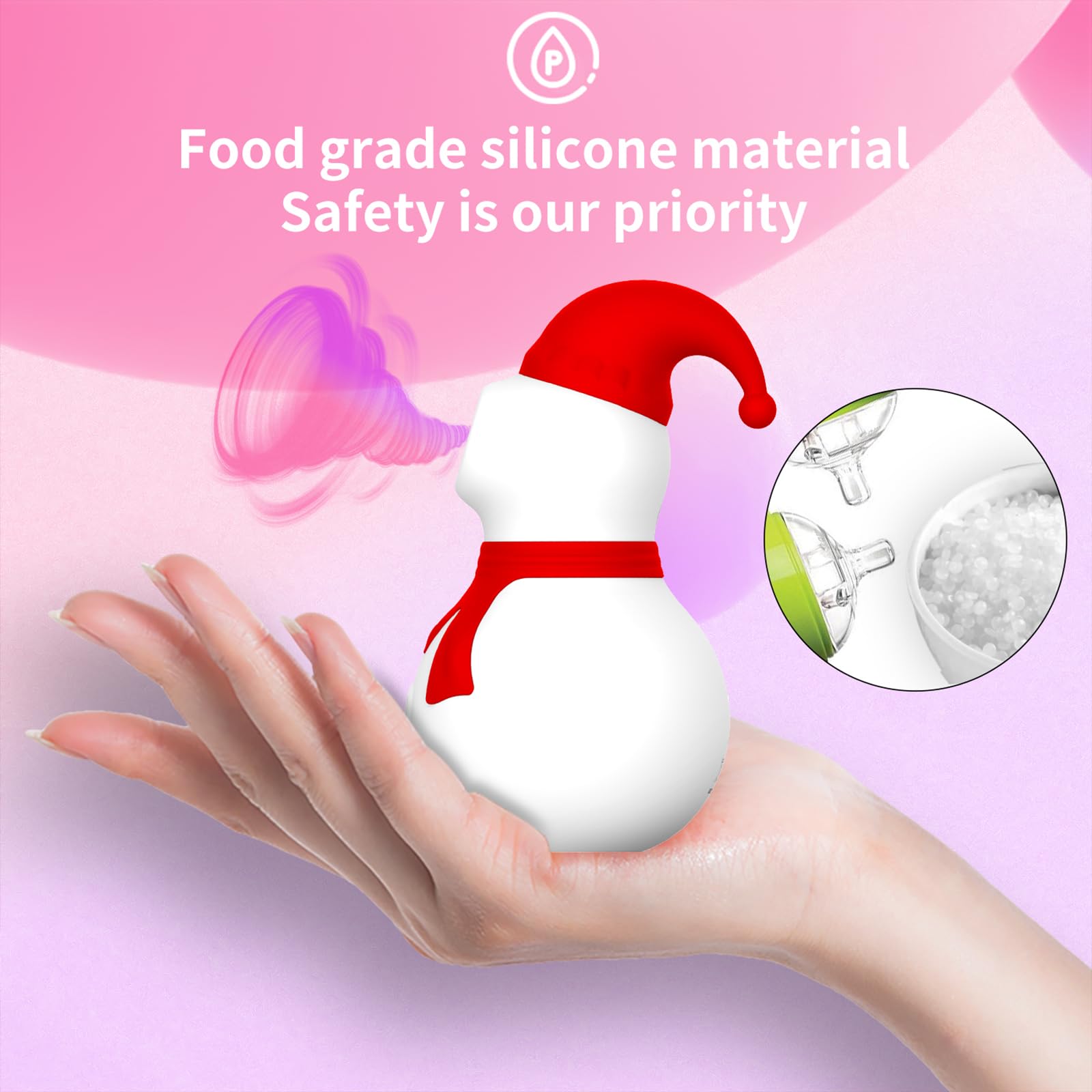 COREXPOWER Clitoral Sucking Vibrator Sex Toy, 10 Clitoral Nipple Sucking Modes, Female Private Part Vibrator, Suitable for Adult Couples, Christmas Valentine's Day Adult Toys Snowman Suction