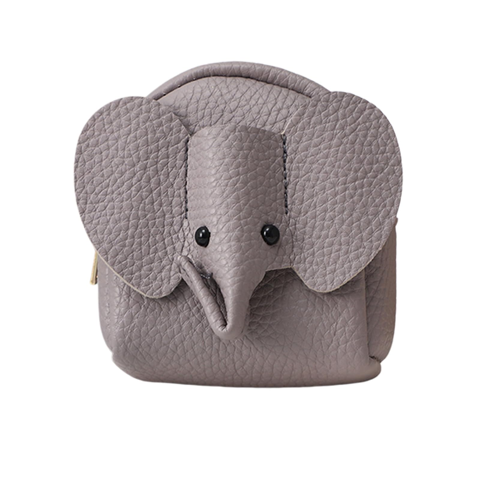 Mekalero PU Elephant Storage Bag Change Purse Miniature Zipper Wallet for Pocket Handbag School or Daily Use Pocket Pouch