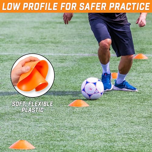 image for GoSports Premium Sports Cones for Agility Training and Drills - 20 Pac