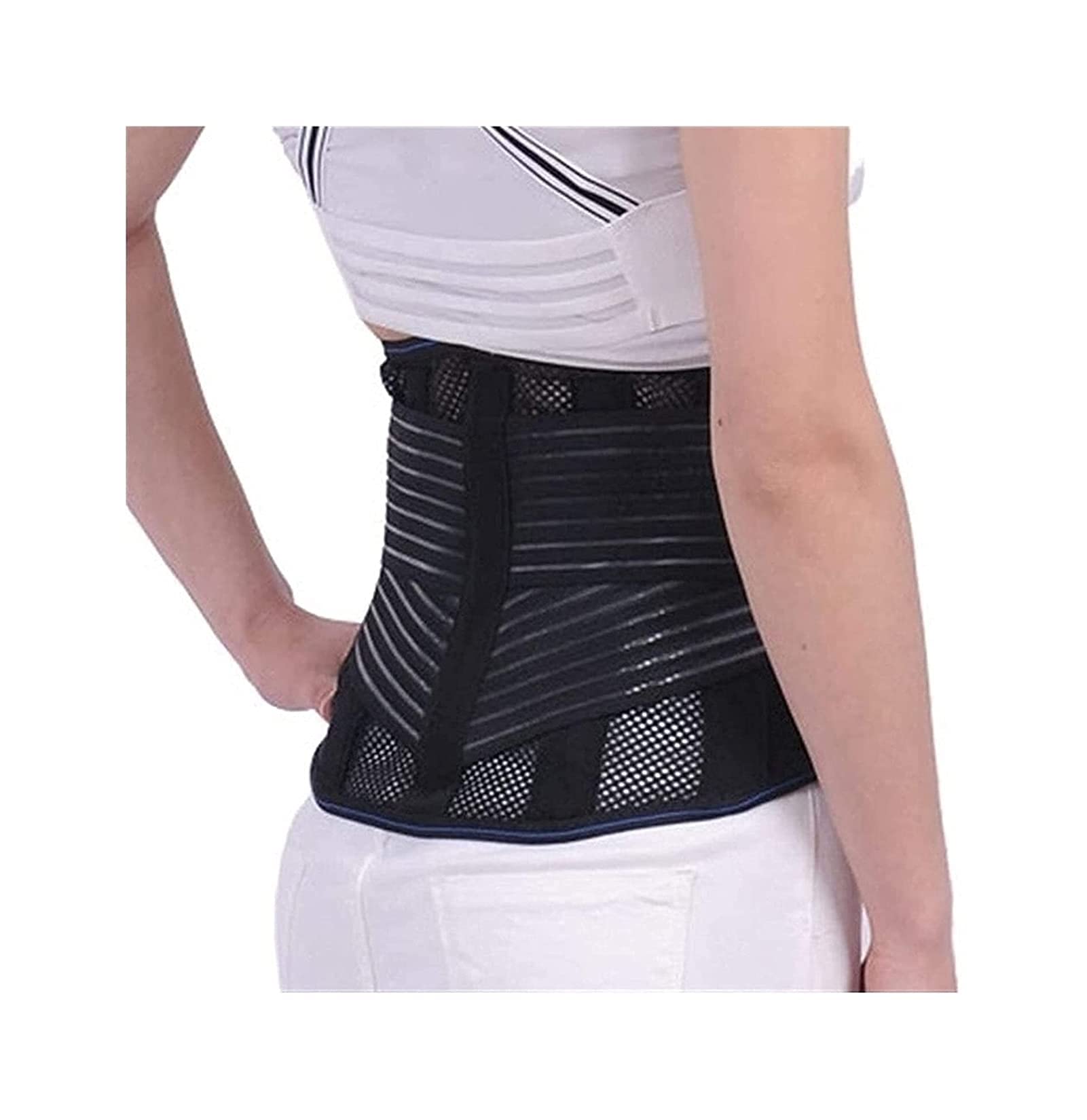 Autocalentamiento Lumbar Brace Tourmaline Magnético 9pcs Hueso de Acero Cinturón de Soporte Lumbar Cintura Columna Vertebral Espalda Corrector de Postura Cinturón Alivio del Dolor Hombres Mujeres