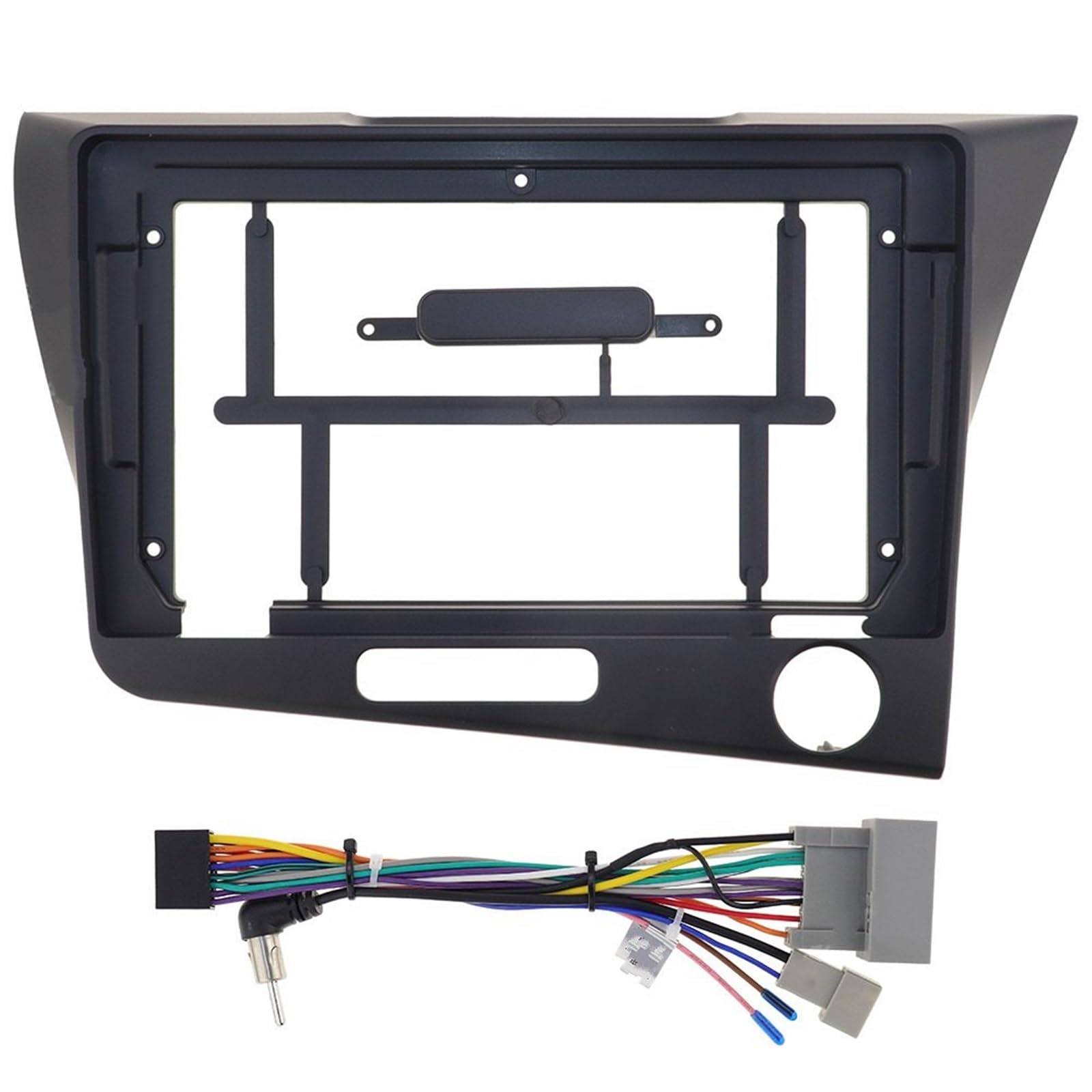 JKELPV Car Radio Frame Kit Fit For Honda CRZ CR-Z Car Frame Fascia Adapter Canbus Box Decoder Android Radio Dash Fitting Panel Kit Radio adapter(Frame And Cable RHD)