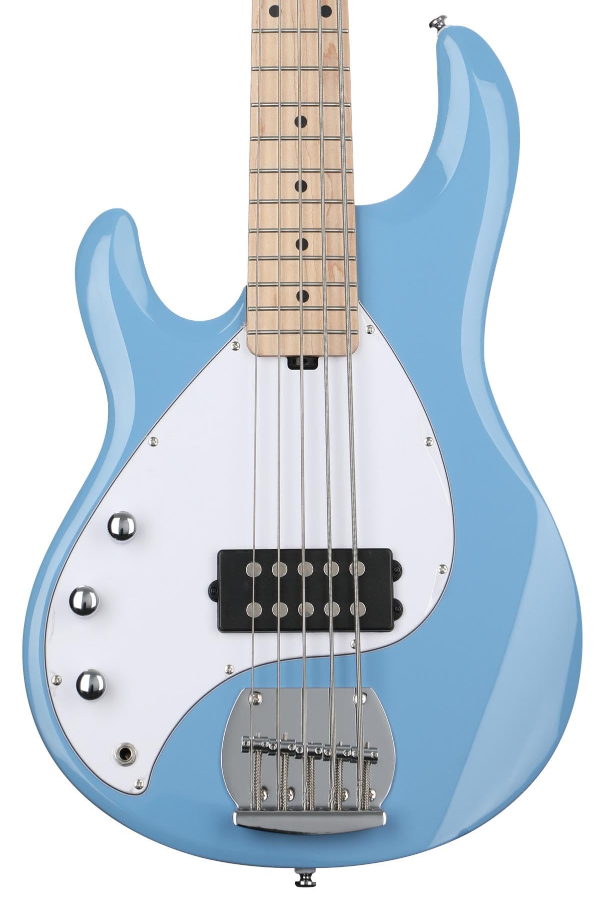 Sterling By Music Man StingRay RAY5 Bass Guitar Left-handed - Chopper Blue