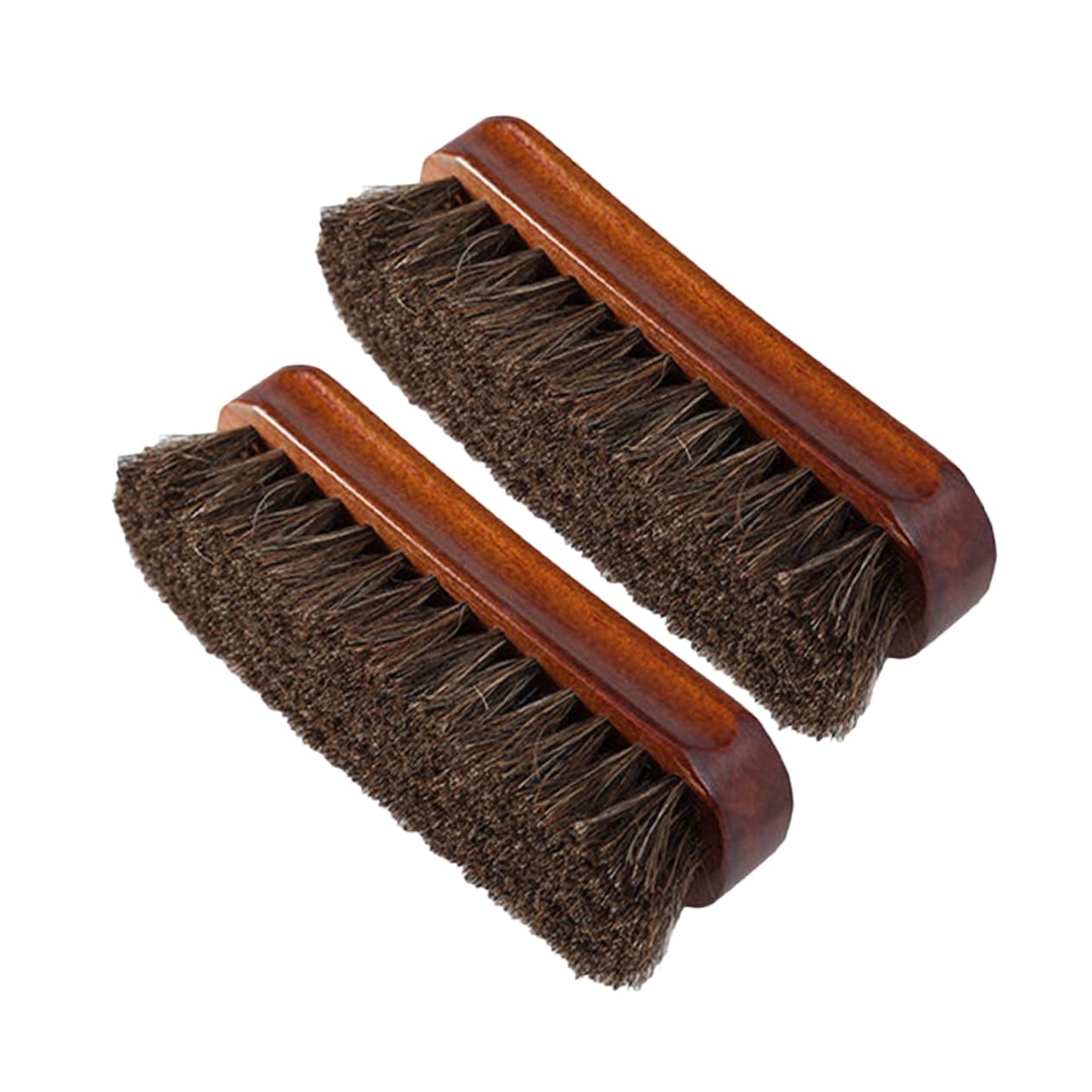 FOMIYES Cepillo De Madera para Pelo De Caballo Limpiador De Zapatos Cepillo para Pulir Zapatos De Limpieza De Cerdas De Pelo Kit De Limpieza De 2 Piezas x 4