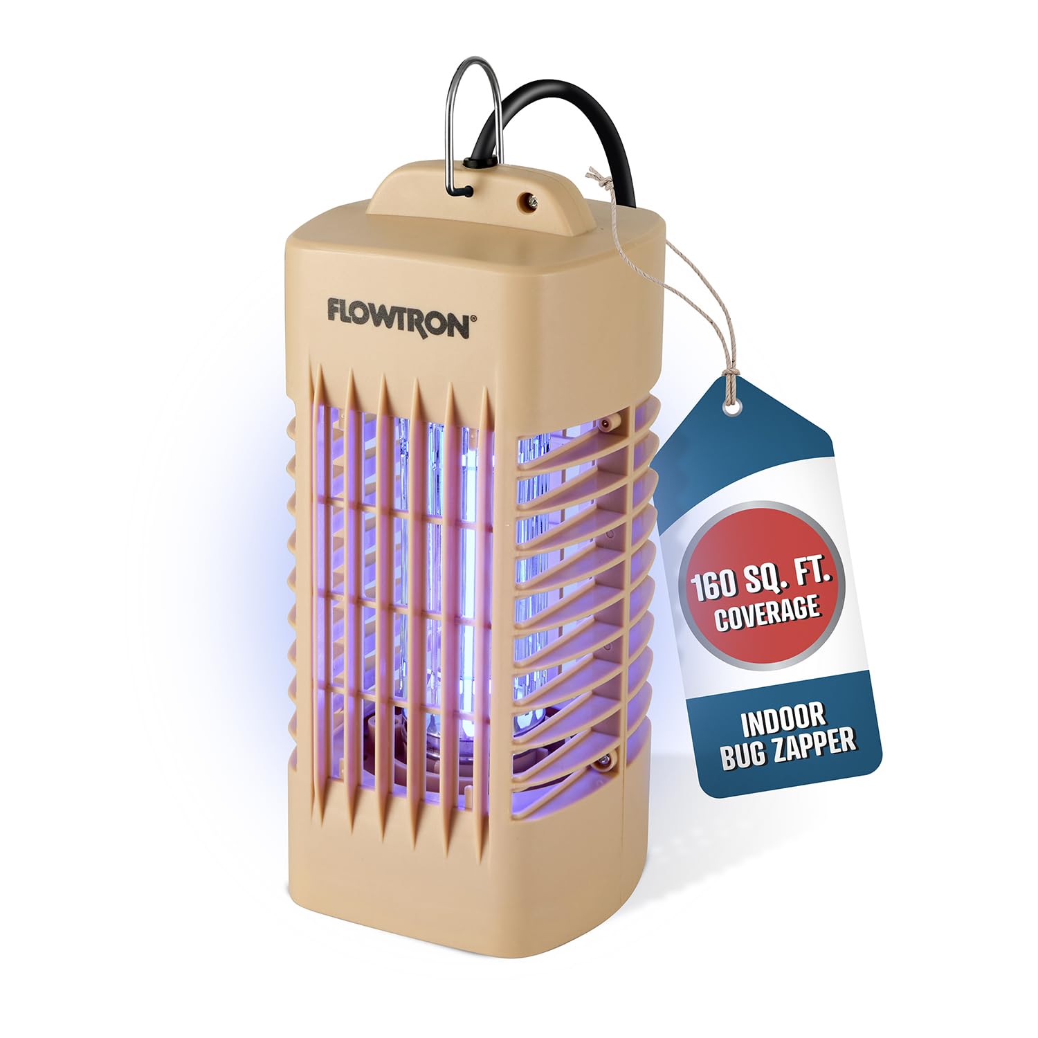 Flowtron UV Indoor Bug Zapper, 1000V Insect Killer, 160 Sq Ft, Beige