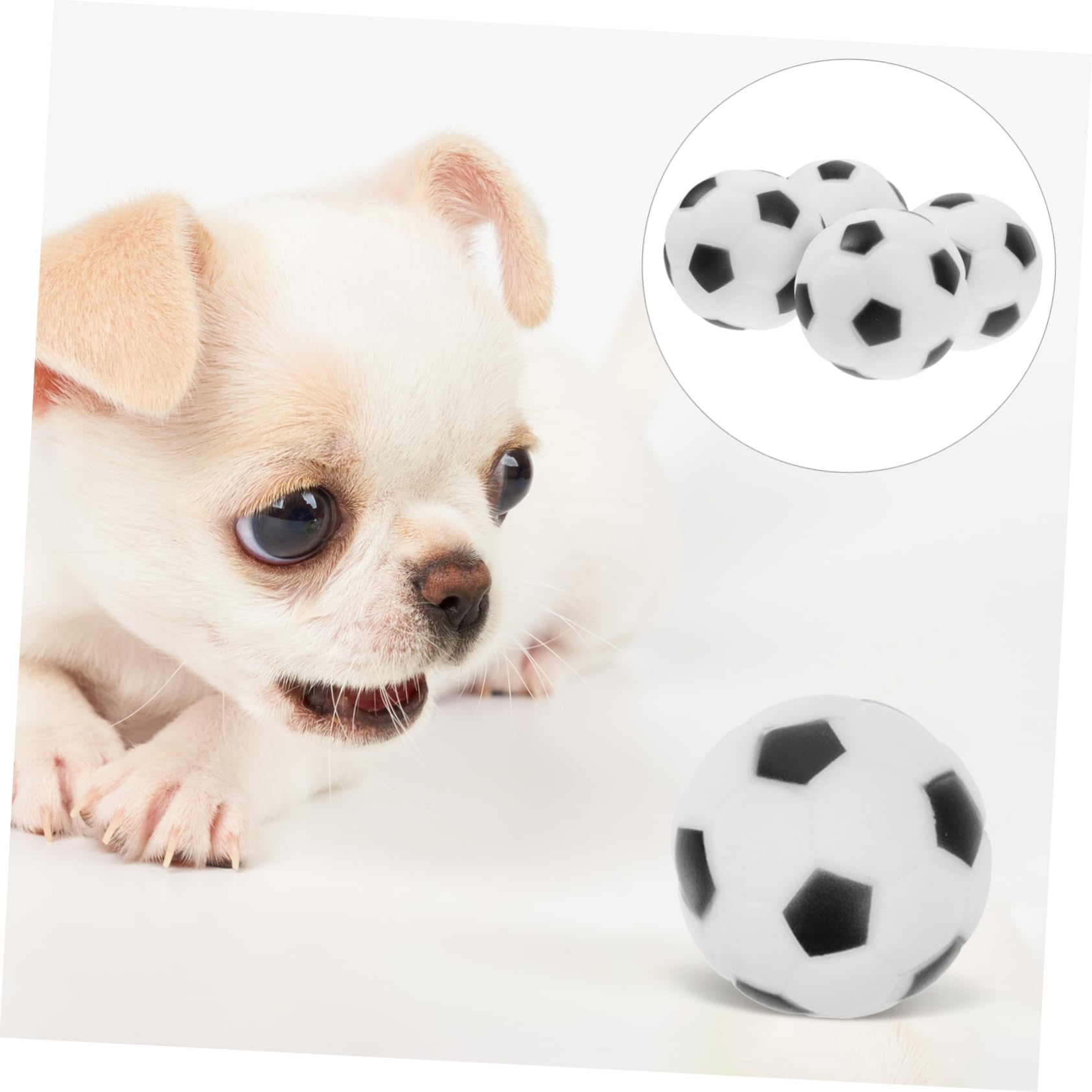 SUPVOX 20piezas Juguete Interactivo para Perros Pelota De Fútbol Sonora para Entrenamiento y Ejercicio De Mascotas Material Duradero y Resistente para Diversión Interior y Exterior