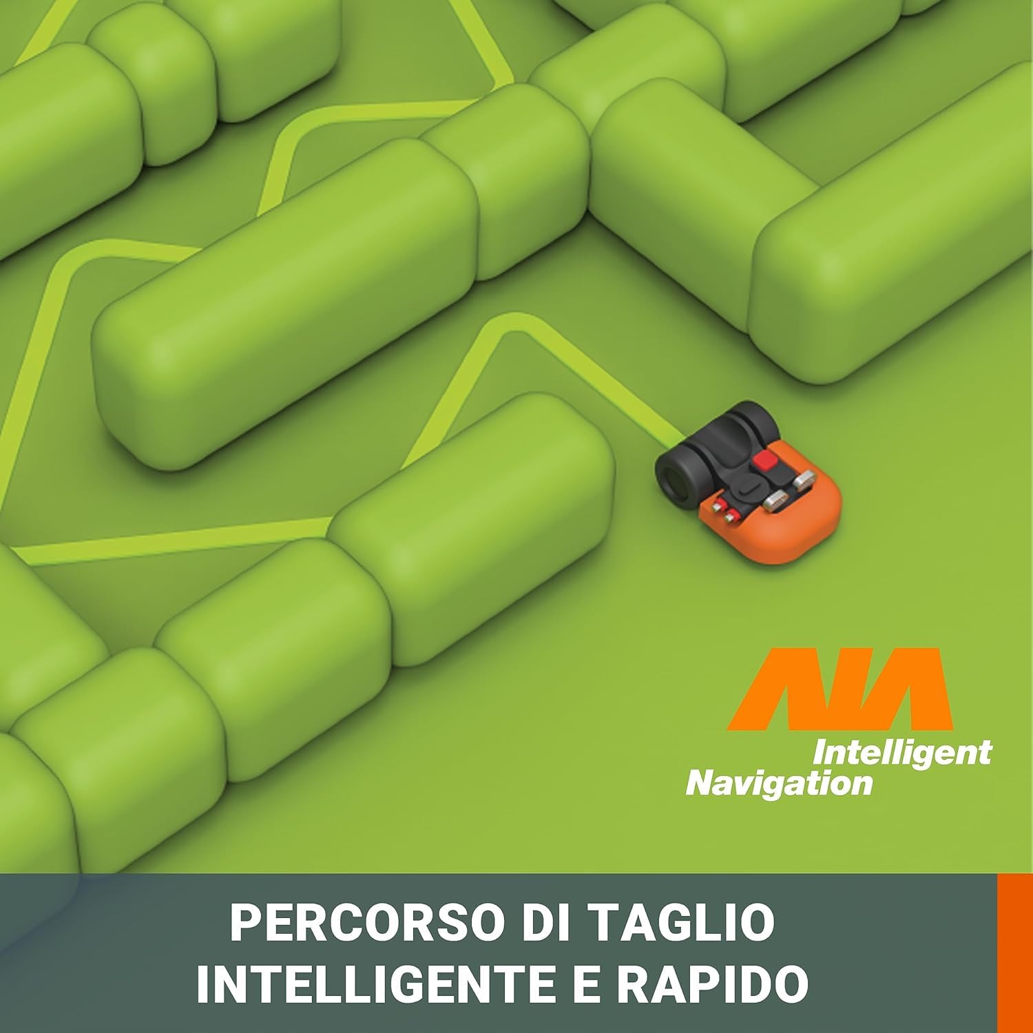 WORX WR184E Landroid S Robot rasaerba per giardini fino a 400 mq, con connessione Wi-Fi e controllo app, programmazione multi-zone, navigazione intelligente AIA