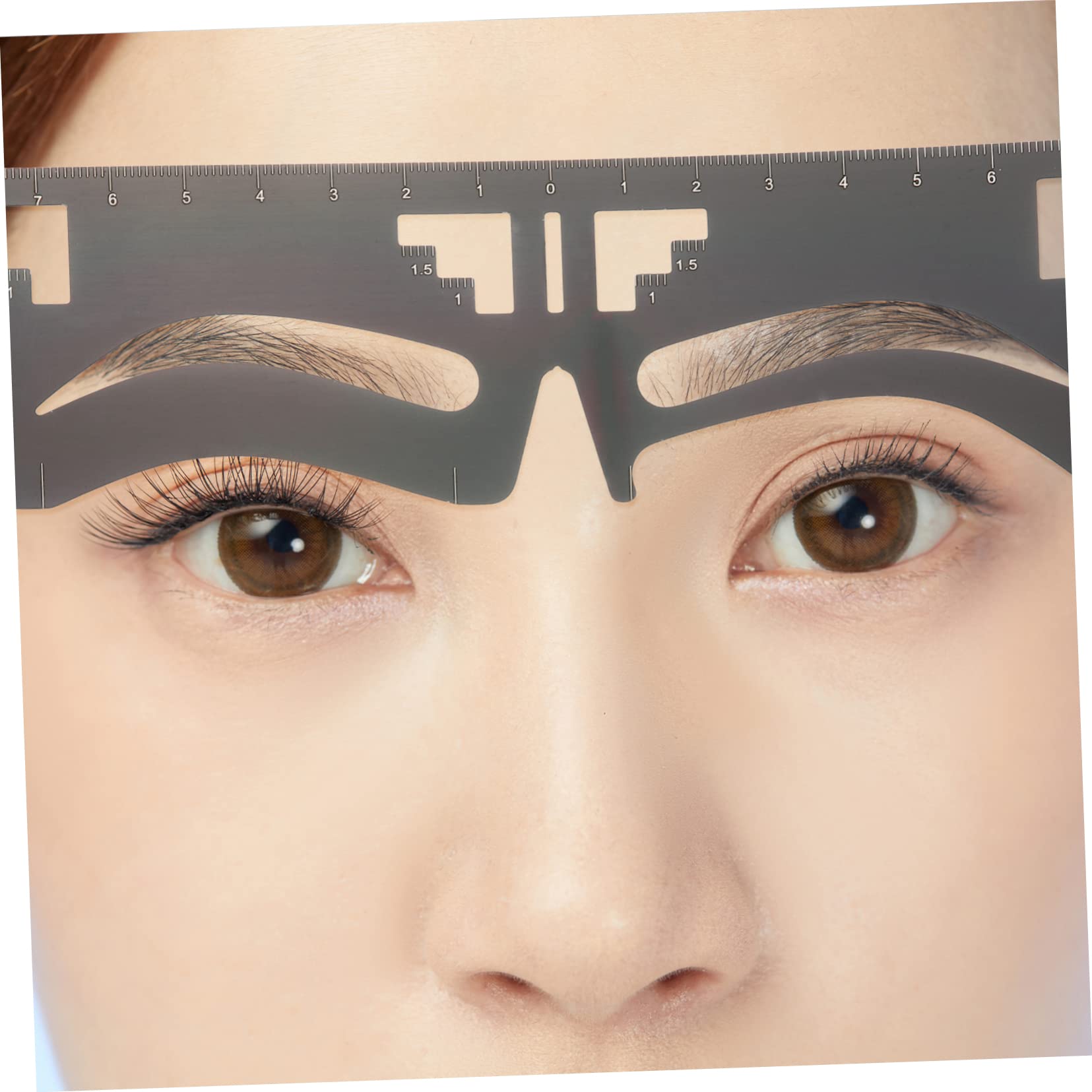 Baluue 6pezzi Ruler Per Sopracciglia Acciaio Inossidabile Strumento Guida Per Design Sopracciglia e Stencil Per Makeup Per Donne e Ragazze Per Tracciare e Bilanciare
