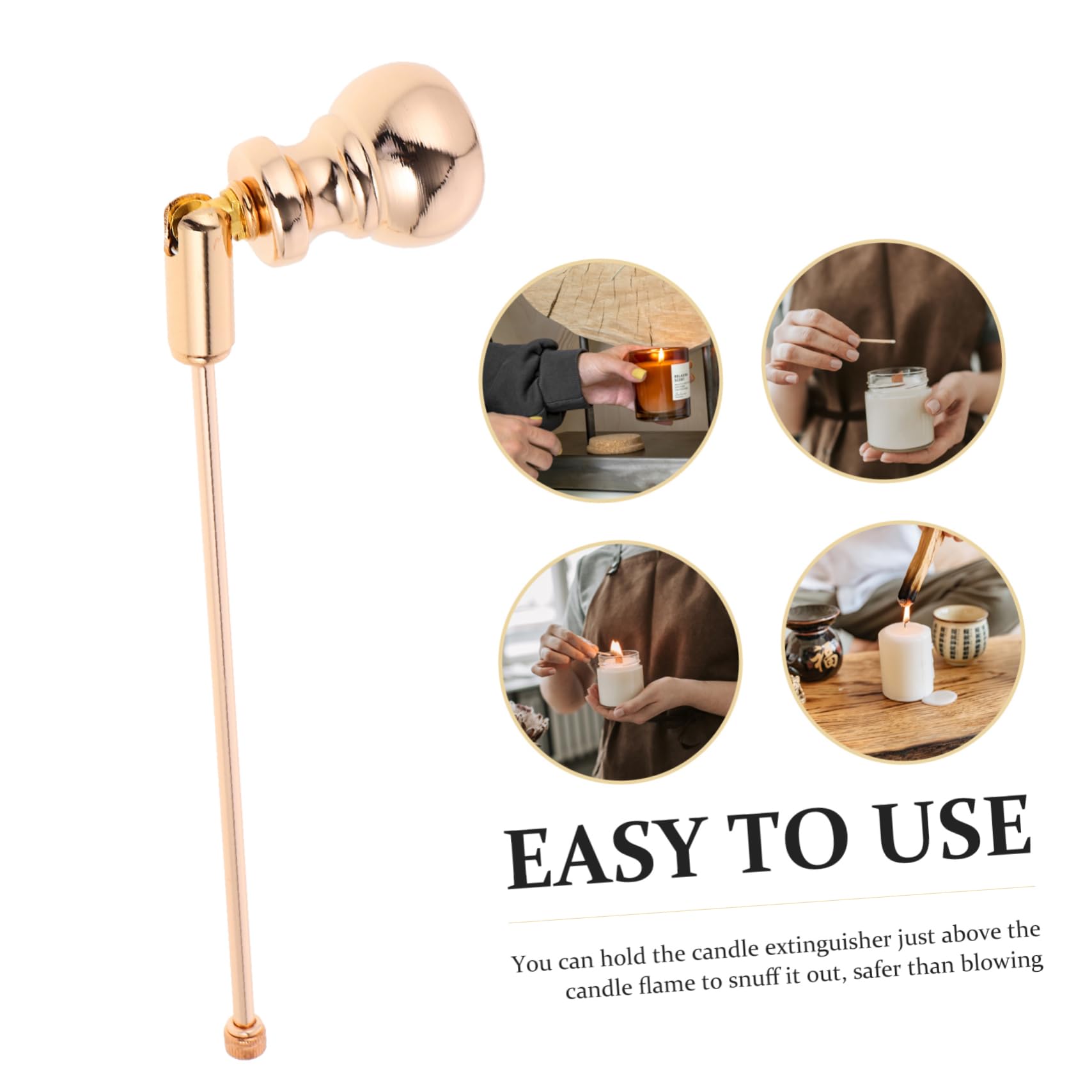 Alipis 1pc Candle Snuffer Iron Art Gourd Design Vintage Handle Wick Cover for and Convenient Candle Extinguishing Home Essential Iron Material