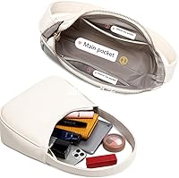 Vista 5 de Bolsos de hombro para mujeres, lindo bolso tote tipo hobo con cierre de cremallera y mini cartera de mano