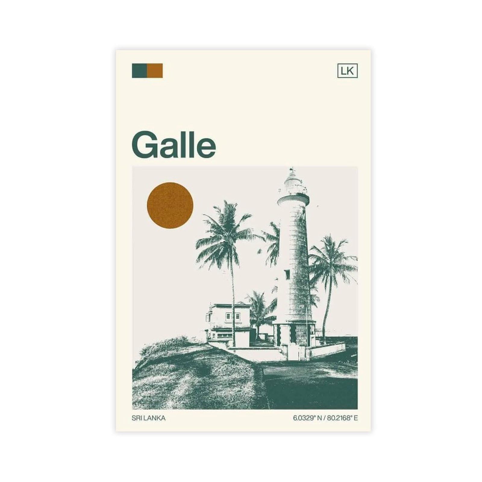 Flamint Galle Sri Lanka Minimalist Canvas Poster for Home Decor Gift