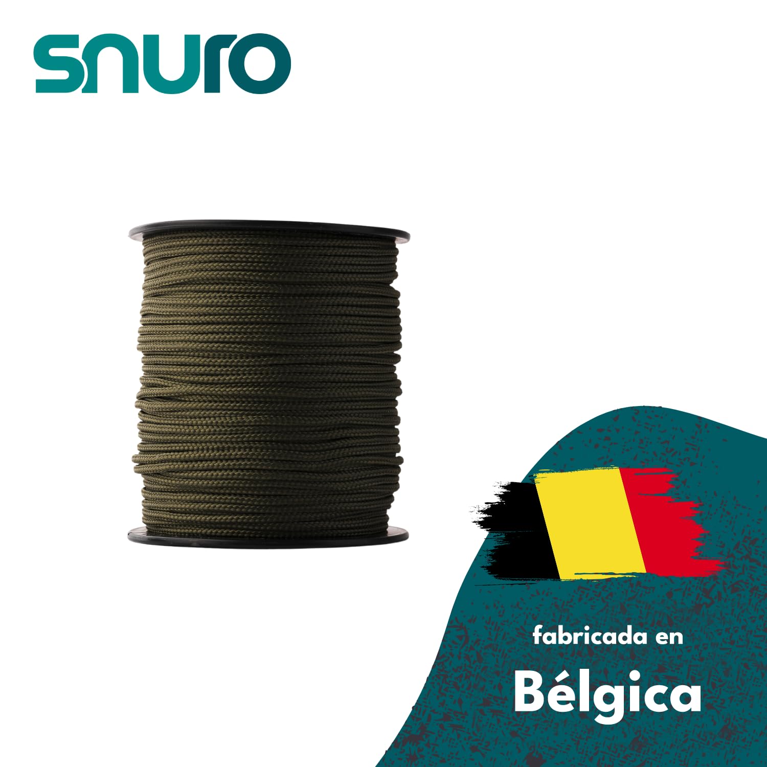 Cuerda de poliéster (3 mm, 100 m, color verde caqui), poliéster trenzado, fuerte, resistente a la intemperie y versátil, cuerda resistente a la intemperie, ideal para exteriores y supervivencia