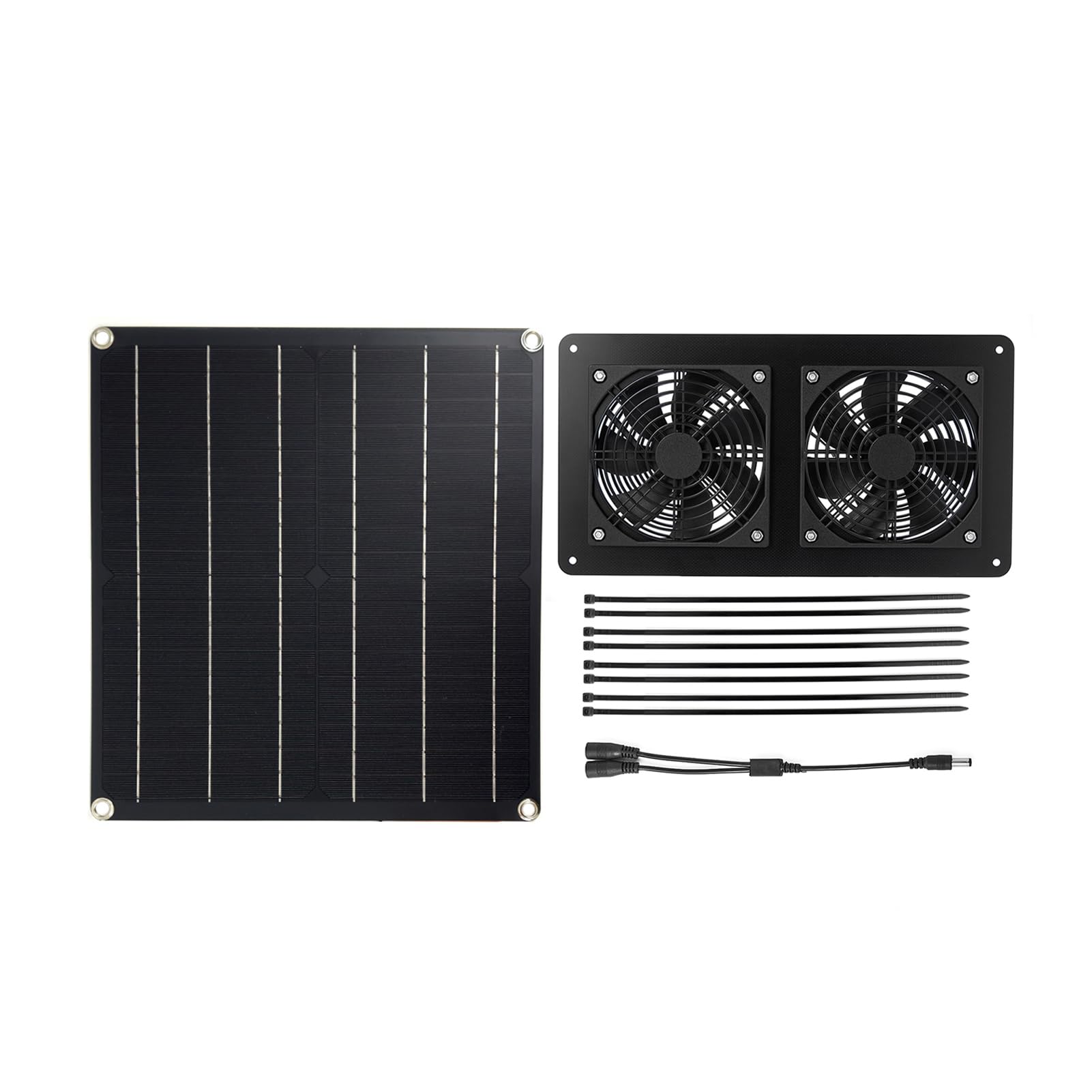 Ventilateur à énergie solaire 20W kit extracteur d'air abri jardin grenier