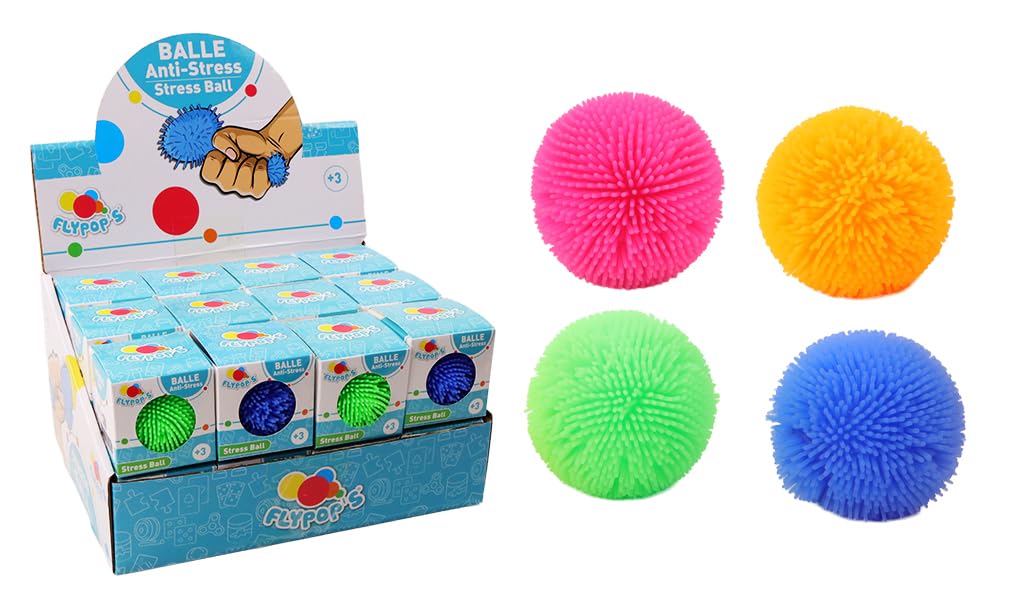 SHATCHI 24 Palline Antistress Da 7 Cm, Con Mappa Del Mondo, In Schiuma Morbida, Giocattoli Educativi Per Feste, Colore Blu