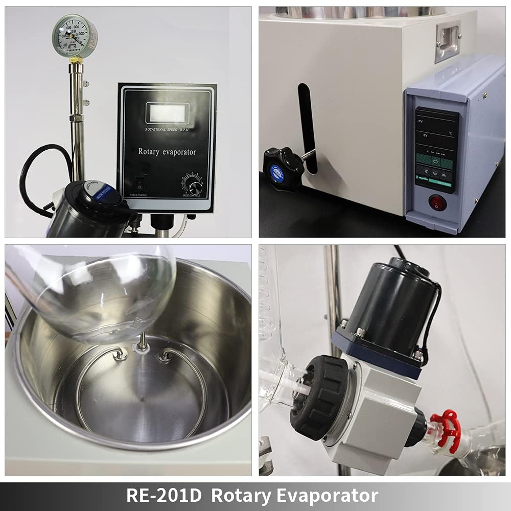 Rotationsverdampfer-Laborausrüstung, 1 l automatisches Hebe-Set für effiziente Lösungsmittelentfernung, ideal für Destillation und Konzentration, langlebiges, benutzerfreundliches Design