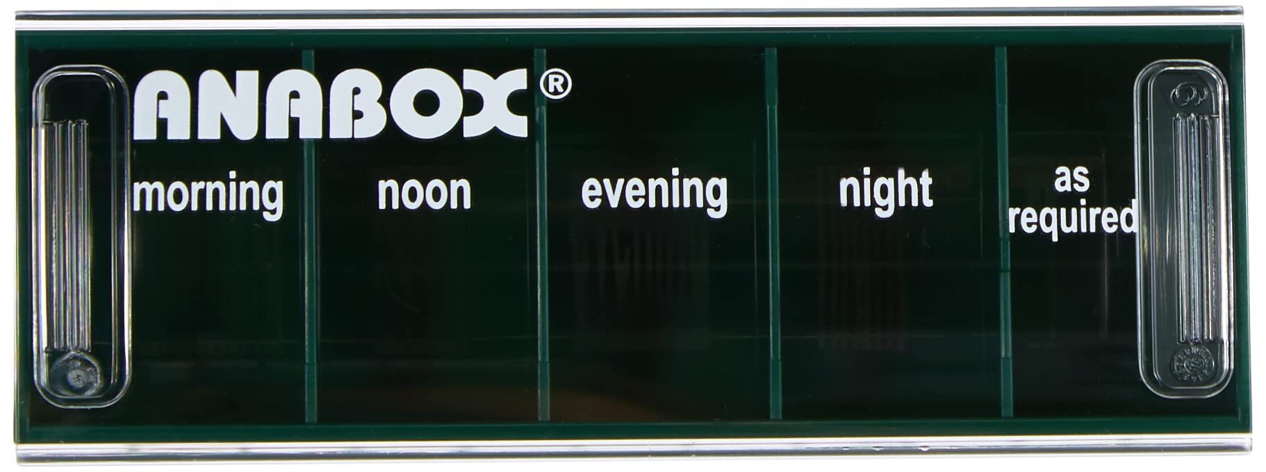 AnaboxDaily Box, 5 Compartments, Dark Green