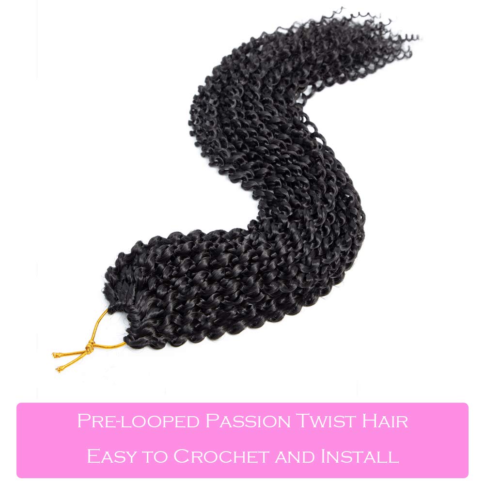 Passion Twist Crochet Hair 18 inches Butterfly Locs Water Wave Crochet