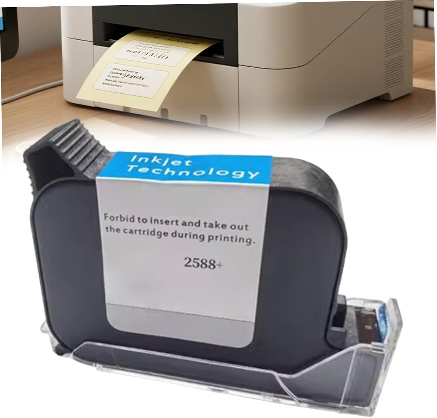 Inkjet Printer 42ml Black Quick Dry Solvent Ink Replacement for 0.5inch/12.7mm Handheld Inkjet Printers