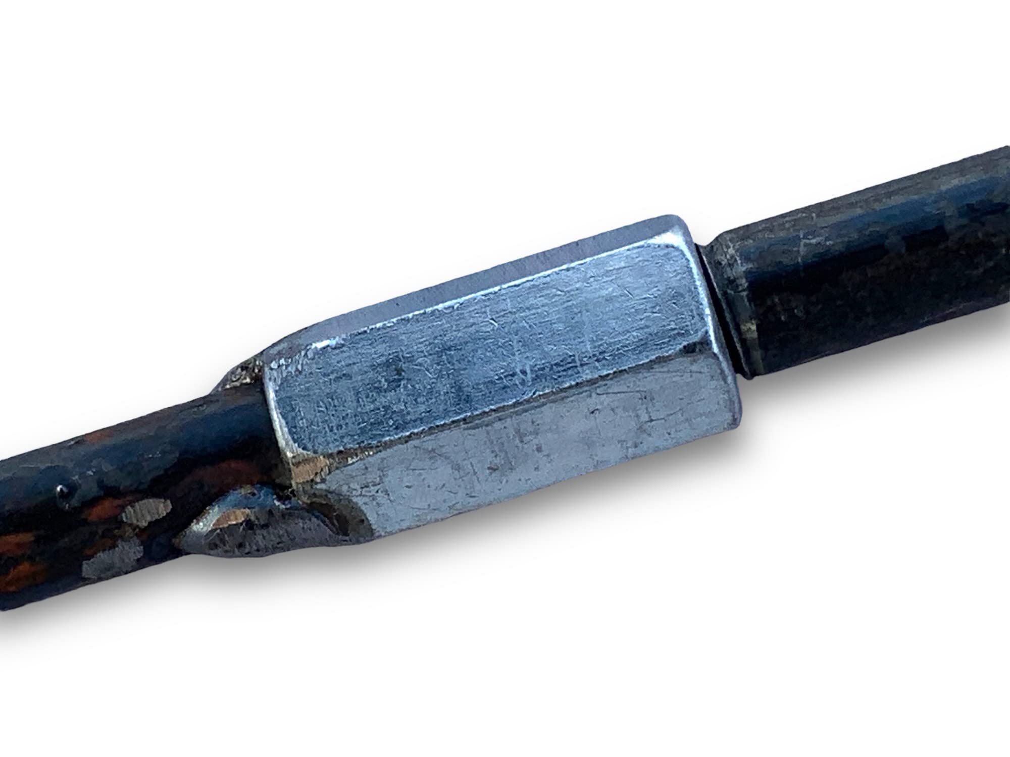 Okrągły zestaw pręta stalowego 100 mm z okrągłym przedłużeniem stalowym 100 mm do szczotek rurowych Kibros | Złączka gwintowana M12*175 męska | Kibros 4TMMMR