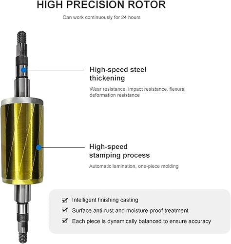 Miniatura 8 de Vibrador de hormigón Motor de vibración industrial monofásico AC 110V 3600rpm 100w Herramienta vibradora para silo tolva agitando mesa (100W)