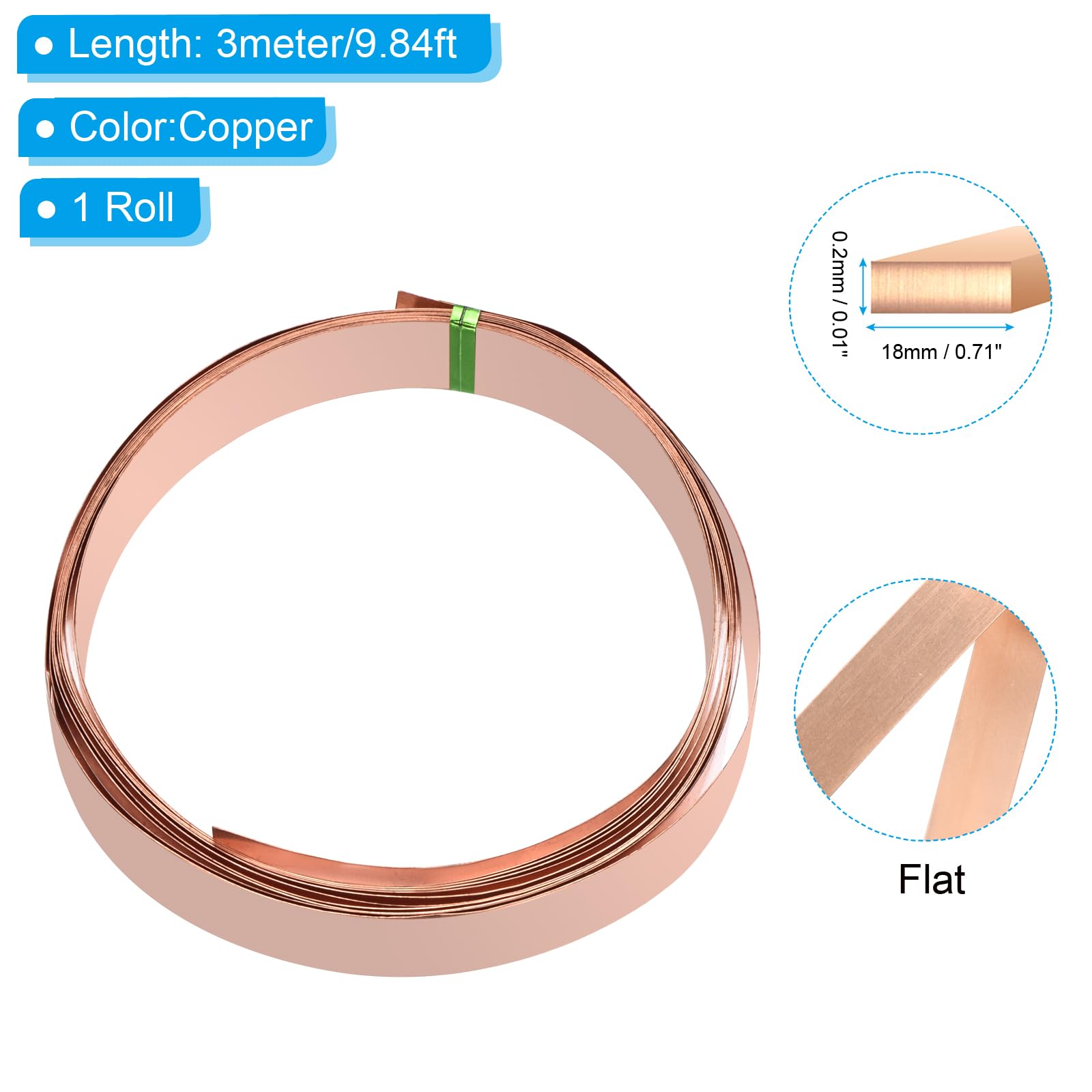 PATIKIL Flat Copper Wire - Image 2
