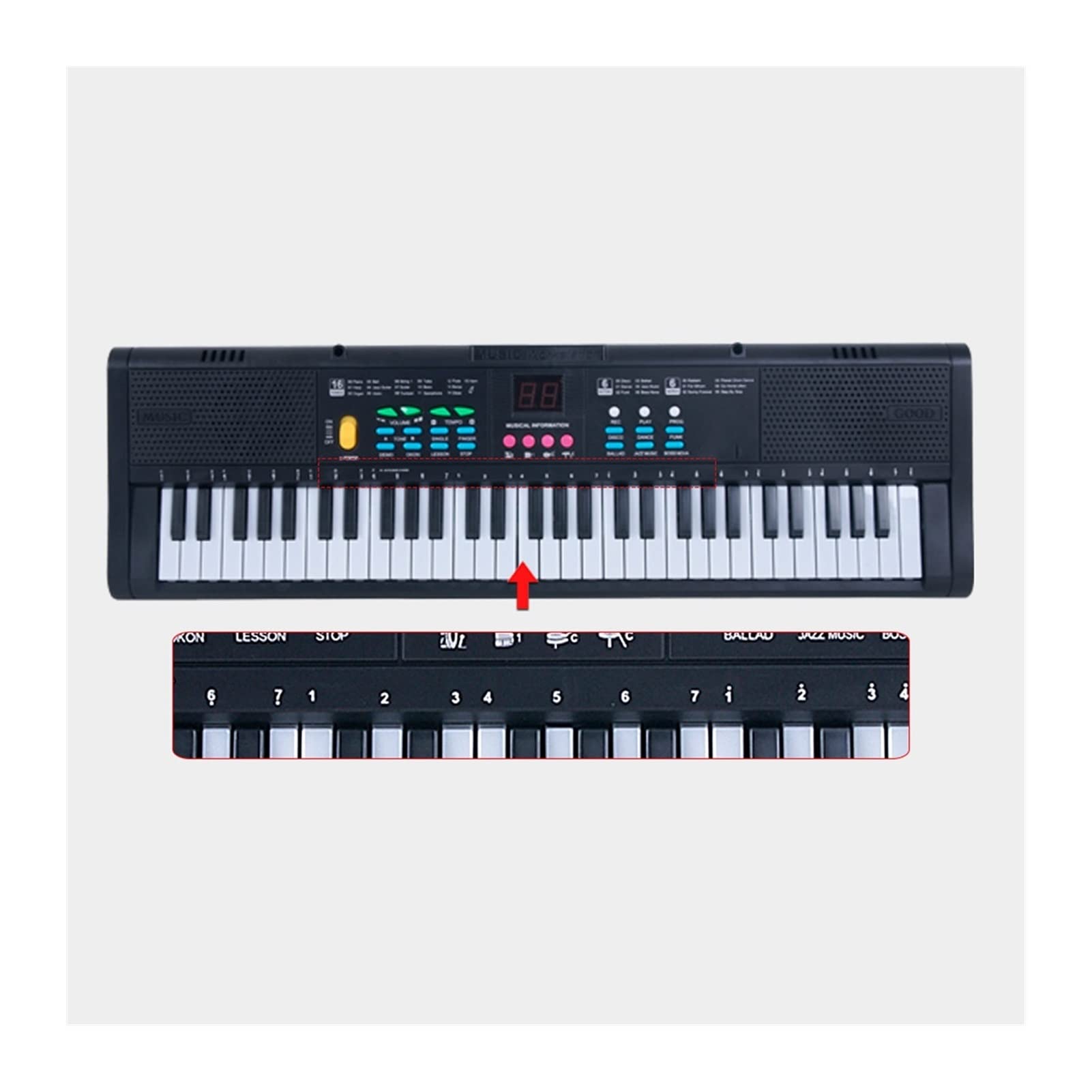 Amazon | 61キーデジタルエレクトリックピアノミュージックキーボード