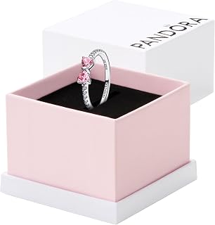 [PANDORA] レディース シルバー リング スパークリング ピンク リボン 193510C01, 52/16,6, スターリングシルバー, キュービックジルコニア