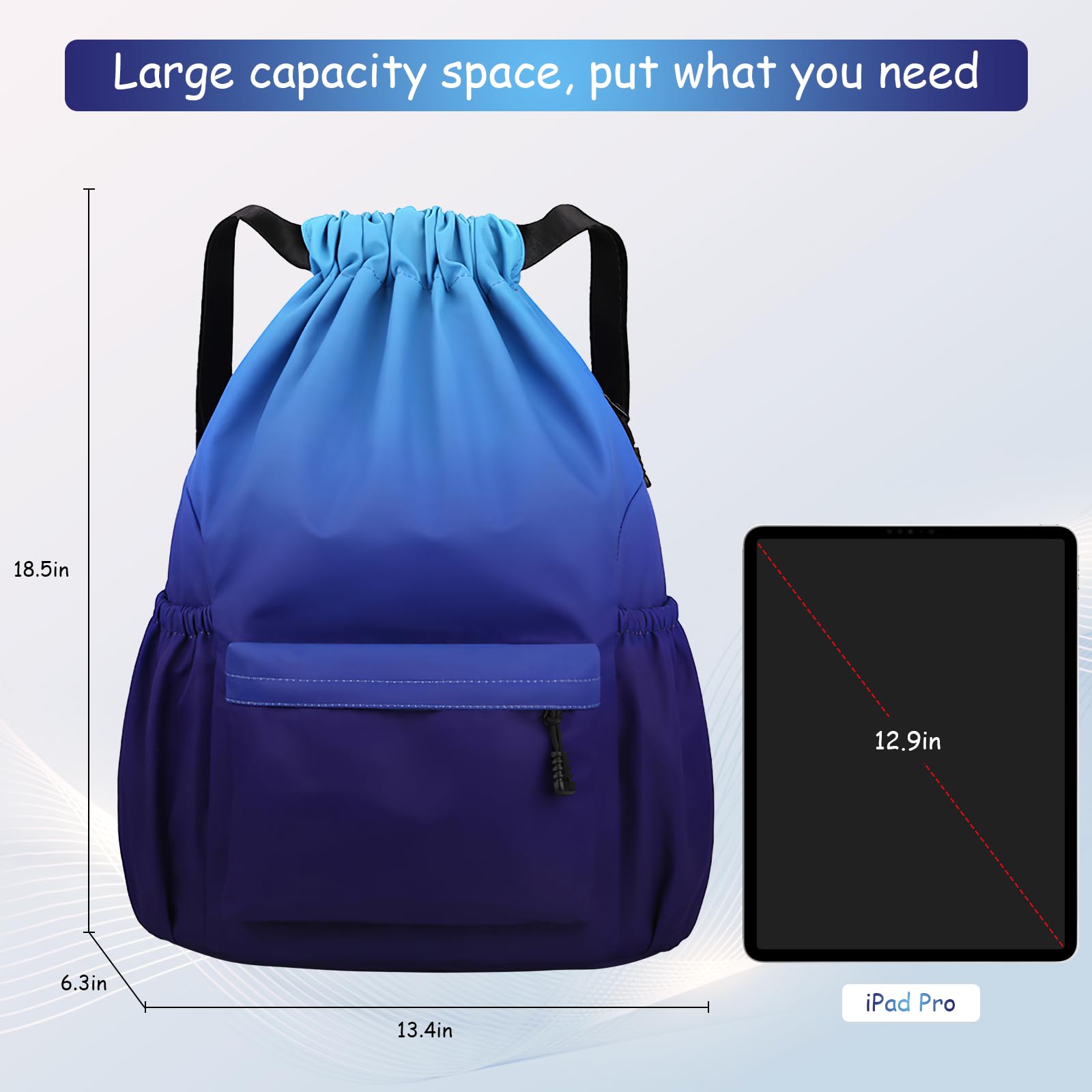 Fadeeg Sacca Sportiva,Unisex Sacchetto Sportivo Borsa Con Coulisse Sacca Palestra Sacchetta Sportiva Per Bambini E Adulti