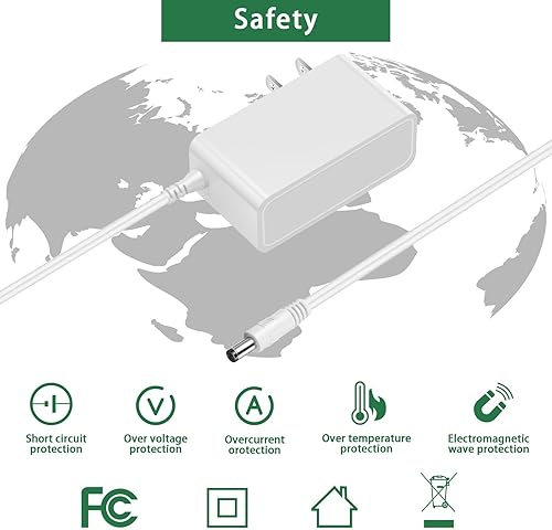 Miniatura 7 de 6V 2A Power Supply Adapter, 6V Baby Swing Power Cord for Fisher Price Cradle Swing, Rainforest Cradle Swing, Butterfly Ocean Wonders Swing,